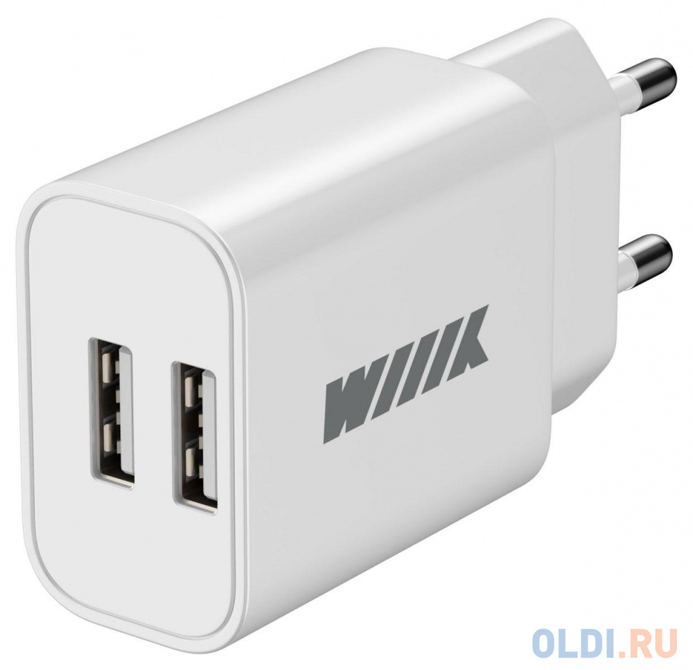 Сетевое зар./устр. Wiiix UNN-1-2-01 2.4A+2.4A белый сетевое зарядное устройство digma dgwc 2u 3a wg 3 а белый