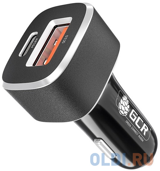 

GCR Автомобильное зарядное устройство на 2 USB порта [AF+TypeC], QuckCharge 3.0 + Power Delivery 18W, GCR-52281
