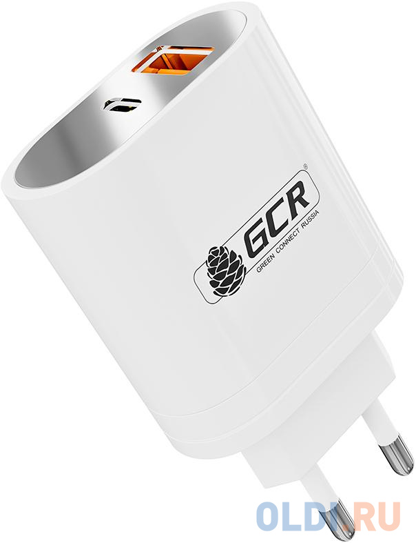 GCR Сетевое зарядное устройство 36W USB TypeA + TypeC, PD18W + Quick Charge 3.0, GCR-52579