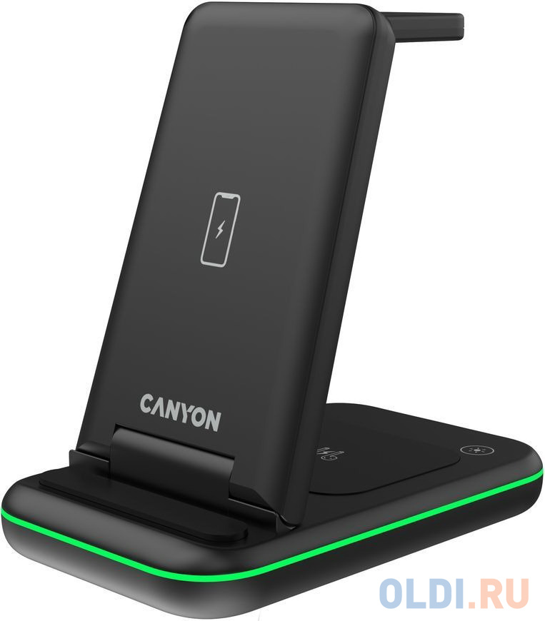 Беспроводное зарядное устройство Canyon WS- 304 2А USB черный - фото 2
