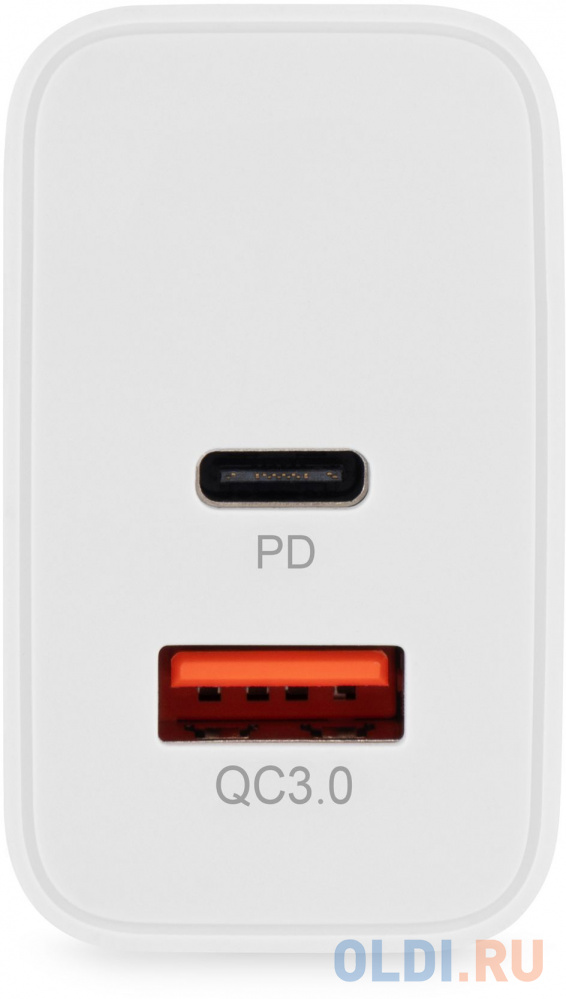 Сетевое зарядное устройство Digma DGW3D,  USB-C + USB-A,  3A,  белый [dgw3d0f110wh] - фото 3