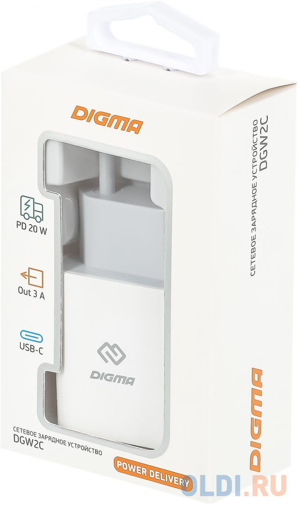 Сетевое зарядное устройство Digma DGW2C,  USB-C,  3A,  белый [dgw2c0f010wh] - фото 8