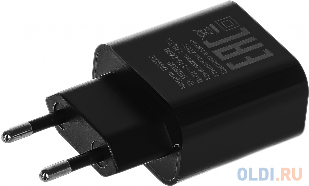 Сетевое зарядное устройство Digma DGW2C,  USB-C,  20Вт,  3A,  черный [dgw2c0f010bk] - фото 2