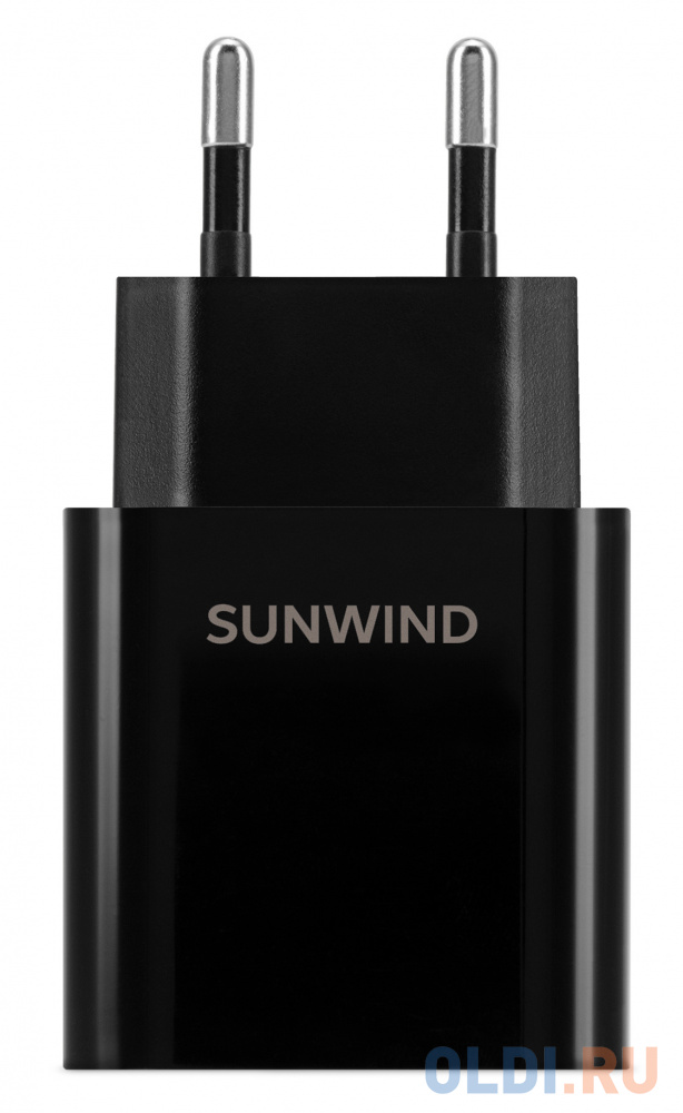 Сетевое зар./устр. SunWind SWWA2 20W 3A (PD) USB-C черный (SWWA2H0100BK) - фото 1