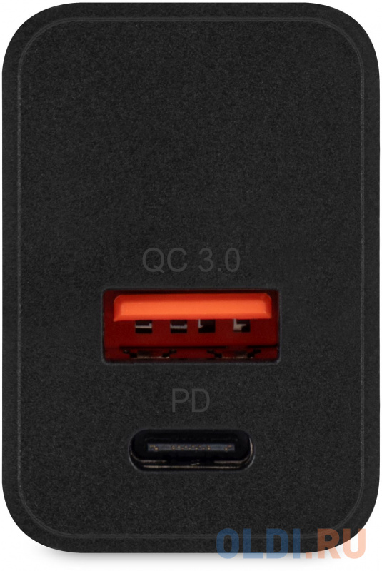 Сетевое зар./устр. Digma DGW2D 20W 3A+1A (PD+QC) USB-C/USB-A универсальное черный (DGW2D0F110BK) - фото 3
