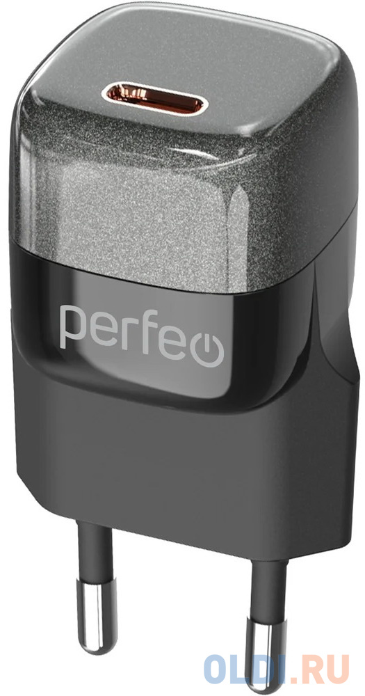 PERFEO Сетевое зарядное устройство с разъемом TYPE-C, GaN, 20W, черный (I4650) - I4650