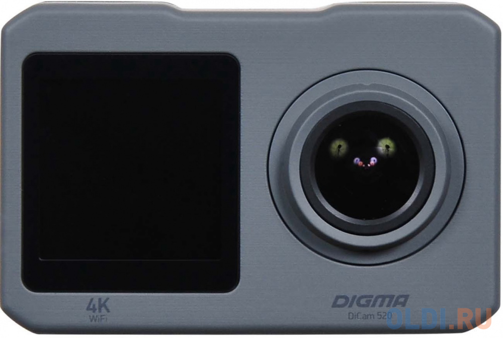 Экшн-камера Digma DiCam 520 серый веб камера logitech c922 pro stream full hd 1080p 30fps 720p 60fps автофокус угол обзора 78° стереомикрофон лицензия xsplit на 3мес кабель 1 5м