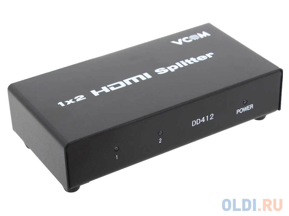 Разветвитель HDMI Splitter 1 to 2 HDP102 VCOM &lt;VDS8040D 3D Full-HD 1.4v, каскадируемый от OLDI