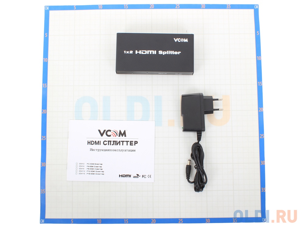 Разветвитель HDMI Splitter 1 to 2 HDP102 VCOM <VDS8040D 3D Full-HD 1.4v, каскадируемый - фото 5