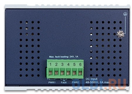 IP30 Industrial L2/L4 8-Port 10/100/1000T 802.3at PoE + 2-Port 10/100/100T + 2-Port 100/1000X SFP Managed Switch (-40~75 degrees C), dual redundant power input on 48~56VDC terminal block, SNMPv3, 802.1Q VLAN, IGMP Snooping, SSL, SSH, ACL IGS-4215-8P2T2S - фото 3