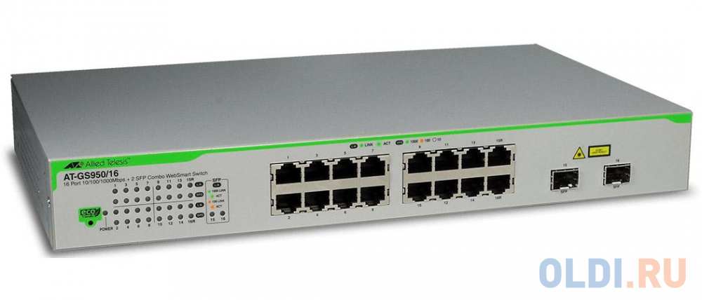 Коммутатор Allied Telesis AT-GS950/16-XX 16-ports 10/100/1000Mbps AT-GS950/16-XX - фото 1