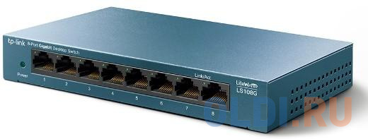 Коммутатор TP-LINK LS108G 8-портовый 10/100/1000 Мбит/с настольный коммутатор - фото 2
