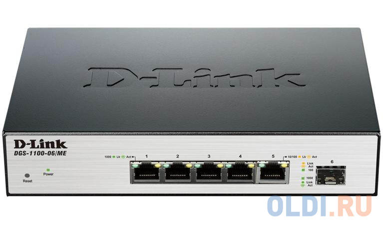 Коммутатор D-LINK DGS-1100-06/ME/A1A/А1В управляемый 5 портов 10/100/1000Mbps коммутатор netis st3105gs 5 портов 10 100 1000mbps
