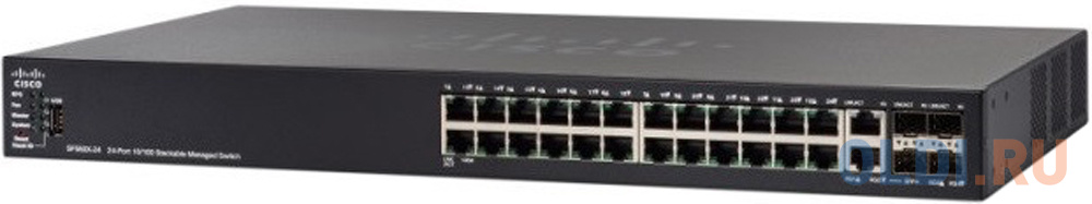 

Коммутатор [SF550X-24P-K9-EU] Cisco SB SF550X-24P 24-port 10/100 PoE Stackable Switch