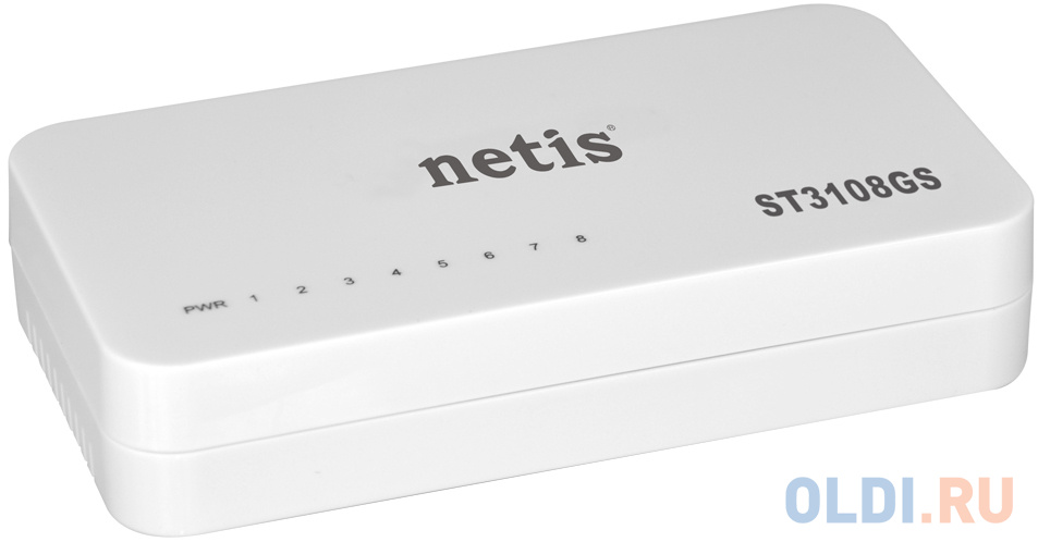 Netis ST3108GS Неуправляемый коммутатор неуправляемый, настольный, порты 10-100Base-TX: 8 шт - фото 1