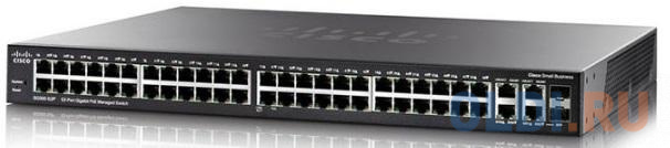 Коммутатор [SG350-52MP-K9-EU] Cisco SB SG350-52MP 52-port Gigabit Max-PoE Managed Switch, размер 440 x 44 x 350 мм - фото 1