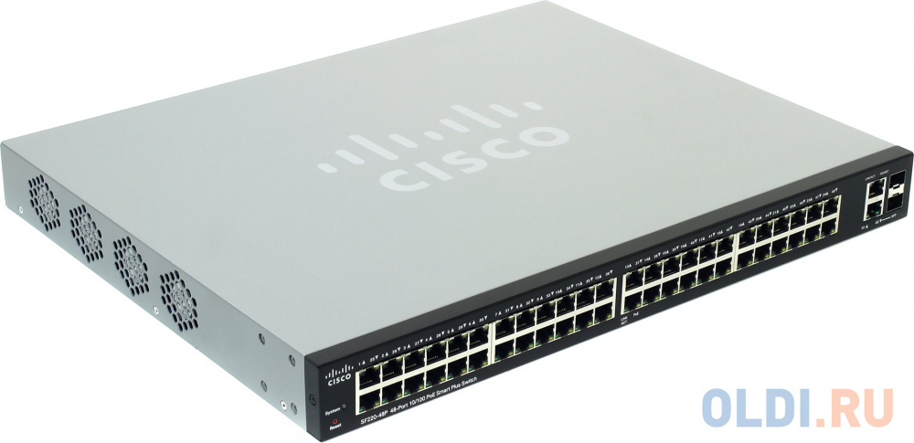 Коммутатор Cisco SB SF220-48P-K9-EU управляемый 48 портов 10/100/1000Mbps - фото 2