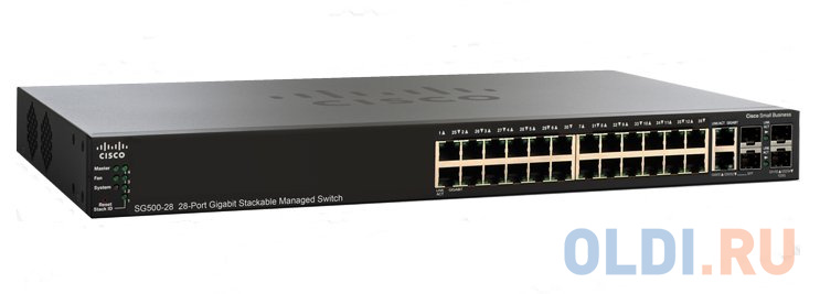 Коммутатор [SG350-28P-K9-EU] Cisco SB SG350-28P 28-port Gigabit POE Managed Switch - фото 1