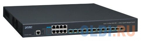 L2+ 24-Port 10/100/1000T 802.3at POE+ plus 4-port 10G SFP+ Managed Switches with HardwLayer 3 12-Port 10G SFP+ + 8-Port 10/100/1000T Stackable Managed Switch with Dual 100~240V AC Redundant Power XGS-6350-12X8TR - фото 3