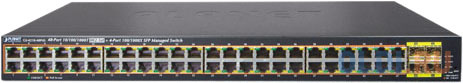 IPv6/IPv4, 48-Port Managed 802.3at POE+ Gigabit Ethernet Switch + 4-Port 100/1000X SFP (440W) фото