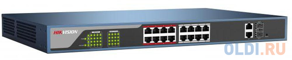 Коммутатор Hikvision DS-3E0318P-E 16-ports 10/100Mbps - фото 1