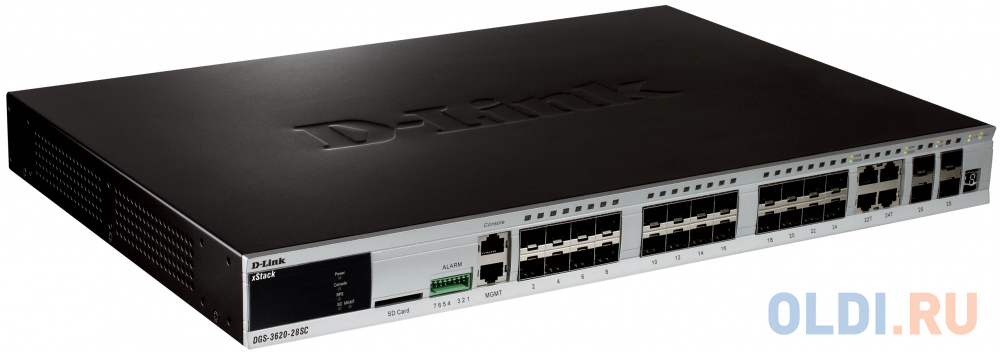 Коммутатор D-LINK DGS-3620-28SC/B1AEI, DGS-3620-28SC/B1AEI управляемый 24 порта SFP+ 4 Combo ports 10/100/1000Base-T/SFP от OLDI
