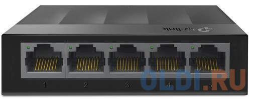 Коммутатор TP-Link LS1005G 5 ports Giga Unmanaged switch, 5 10/100/1000Mbps RJ-45 ports, plastic shell, desktop and wall mountable - фото 1