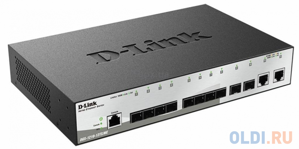Коммутатор D-Link DGS-1210-12TS/ME управляемый 12х10/100/1000 2хSFP коммутатор d link dgs 1210 52mpp e2a 48x1гбит с 4sfp 48poe 740w управляемый