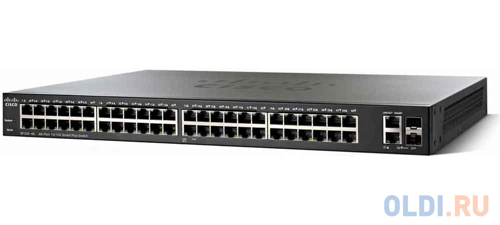 Коммутатор Cisco SF220-48 управляемый 48 портов 10/100Mbps 2xSFP SF220-48-K9-EU - фото 1