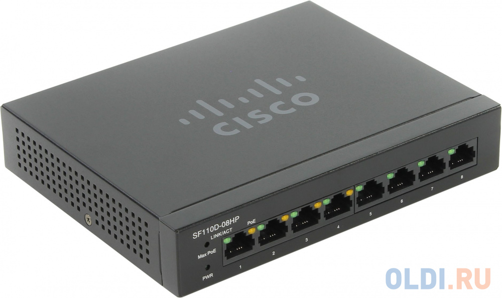 Коммутатор Cisco SF110D-08HP 8 портов 10/100Mbps