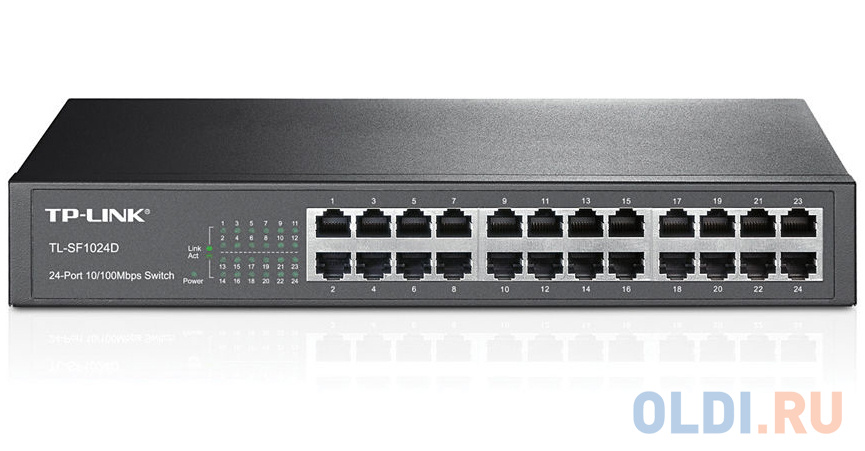 Коммутатор TP-LINK TL-SF1024D 24-портовый 10/100 Мбит/с настольный/монтируемый в стойку коммутатор фото