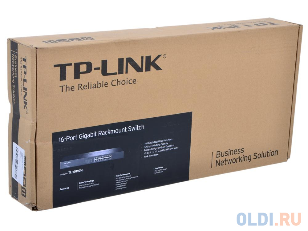 Коммутатор TP-LINK TL-SG1016 16-портовый гигабитный монтируемый в стойку коммутатор - фото 5