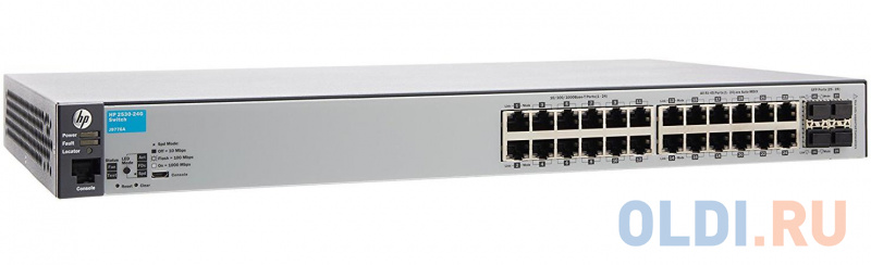 

Коммутатор HP 2530-24G (J9776A) Managed, 24*10/100/1000 + 4 SFP, 19"