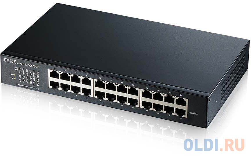 Коммутатор ZyXEL GS1900-24 Интеллектуальный коммутатор Gigabit Ethernet с 24 разъемами RJ-45 и 2 SFP-слотами - фото 3