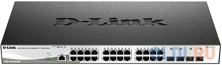 Коммутатор D-Link DGS-1210-28X/ME/B1A Управляемый коммутатор 2 уровня с 24 портами 10/100/1000Base-T и 4 портами 10GBase-X SFP+ от OLDI