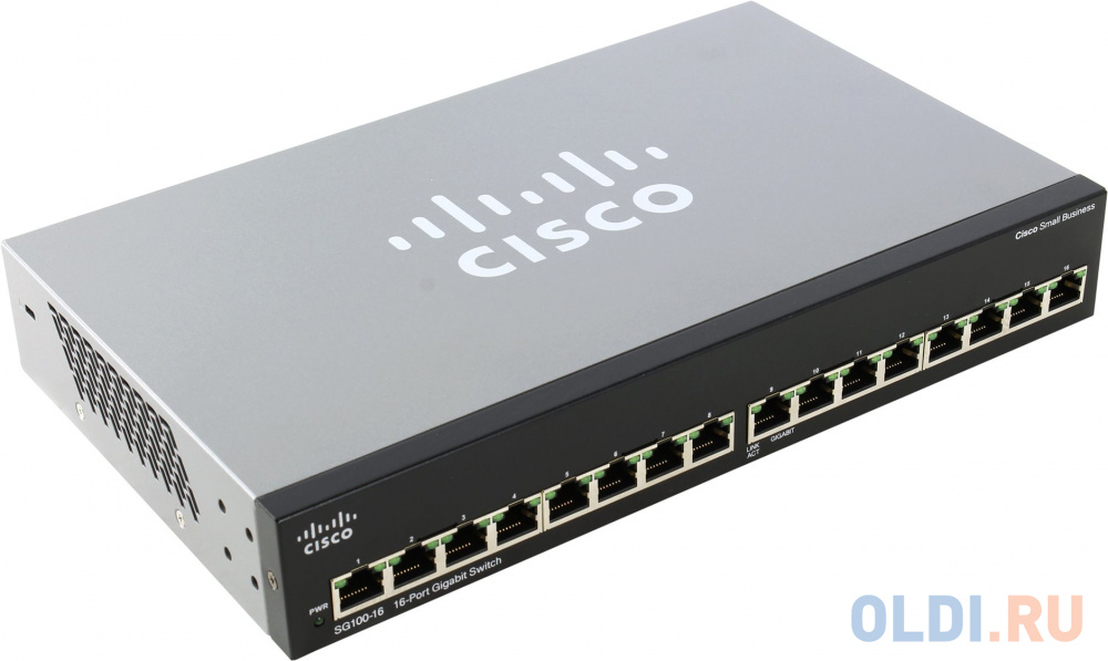 Коммутатор Cisco SG110-16-EU неправляемый 16-Port PoE Gigabit Switch - фото 1