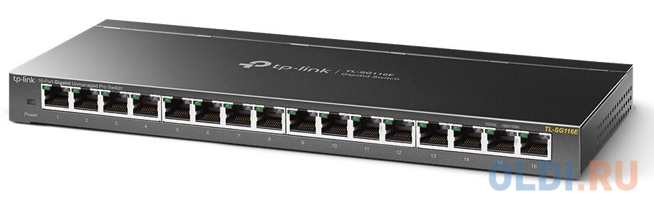 Коммутатор TP-LINK TL-SG116E Unmanaged Pro гигабитный 16-портовый коммутатор tp link tl sg2016p jetstream 16 портовый гигабитный коммутатор smart с 8 портами poe