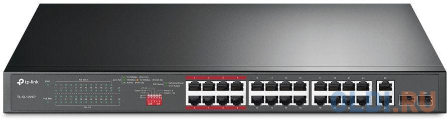 24-port 10/100Mbps Unmanaged PoE+ Switch with 2 combo RJ-45/SFP uplink ports, metal case, rack mount upgrade part ender 3 series 5 bl touch sensor holder for creality cr 10 bl touch auto leveling rack mount 3d printer accessories