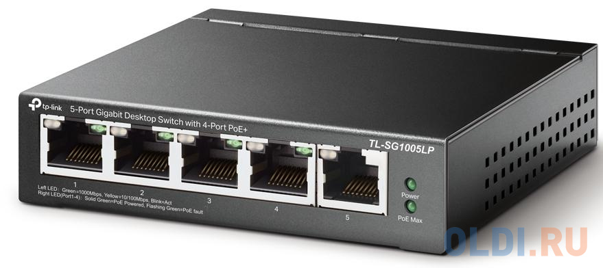 Коммутатор TP-Link TL-SG1005LP 5G 4PoE+ 40W неуправляемый - фото 2