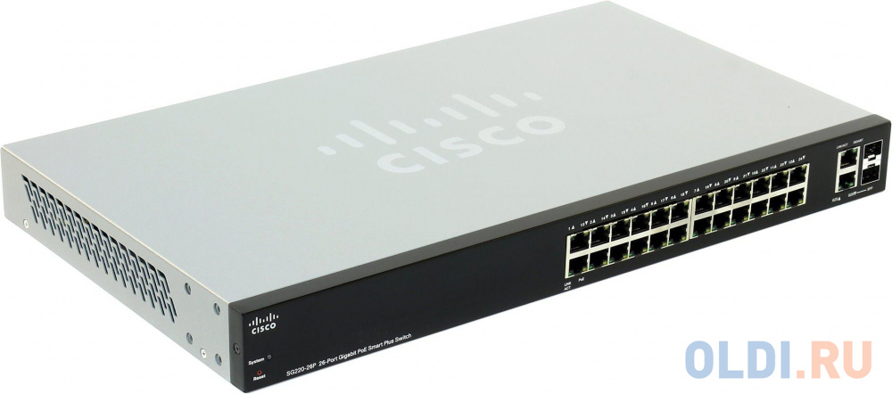 Коммутатор Cisco SB SG220-26P-K9-EU управляемый 24 порта 10/100/1000Mbps Poe - фото 1