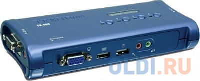 KВM коммутатор Trendnet TK-409K   4-портовый USB-переключатель клавиатура/видео/мышь с аудио