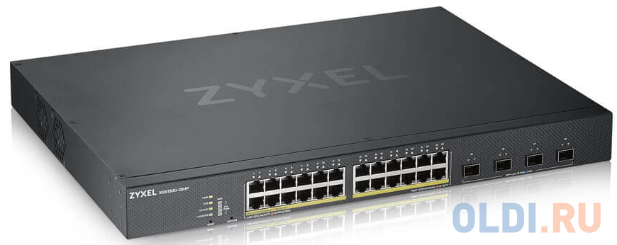 ZYXEL XGS1930-28HP Hybrid Smart L2+ switch PoE+ Zyxel Nebula Flex, 24xGE PoE+, 4xSFP+, budget PoE 375W, Standalone / cloud management XGS1930-28HP-EU0101F - фото 1