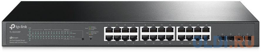 

Коммутатор TP-Link TL-SG2428P 24G 4SFP+ 24PoE+ 250W управляемый