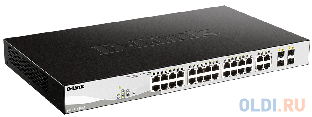 Коммутатор D-Link DGS-1210-28MP/F2A 24G 24PoE+ 370W настраиваемый фото