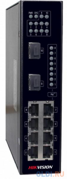 Коммутатор Hikvision DS-3T0310P 8x100Mb 2SFP 8PoE+ 240W неуправляемый - фото 1