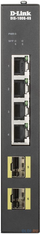 Коммутатор D-Link DIS-100G-6S DIS-100G-6S/A 4x1Гбит/с 2SFP неуправляемый DIS-100G-6S/A1A - фото 2