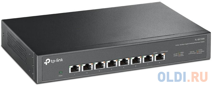 8-port Desktop/Rackmount 10G Unmanaged Switch, 8 100/1G/2.5G/5G/10G RJ-45 ports,  1 Fan with intelligent speed control, 100-240 VAC, 50/60 Hz. фото