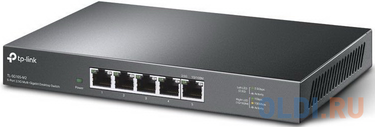 TP-Link 5-Port 2.5G Multi-Gigabit Desktop Switch, 5 ? 2.5 G RJ45 Ports, Desktop Steel Case, Silent, Plug and Play, Wall mount. фото