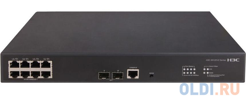 

Коммутатор H3C LS-5120V2-10P-PWR-LI-GL 8G 2SFP 8PoE+ 125W управляемый