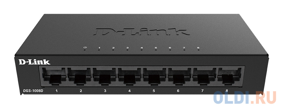 D-Link DGS-1008D/K2A Неуправляемый коммутатор с 8 портами 10/100/1000 Base-T и функцией энергосбережения, размер 140 x 26 x 67 мм DGS-1008D/K2A DGS-1008D/K2A - фото 2